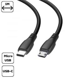 Cellect TypeC - MicroUSB töltőkábel 1m fekete (MDCU-TYPEC-MICRO-BK)