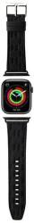 Karl Lagerfeld Saffiano Monogram szíj Apple Watch 42/44/45/49mm - fekete