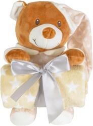 Cangaroo Бебешко одеяло с мека играчка Cangaroo - Addie Bear, 90 х 75 cm, бежово (111962) - ozone