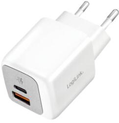 LogiLink Kettős USB töltőkészlet (20 db), 1x USB-C (PD), 1x USB-A, 20 W, fehér (PA0320SB)