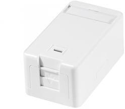 LogiLink Felületre szerelhető doboz 1 Keystone csatlakozóhoz, rugós redőnnyel (NK4079)