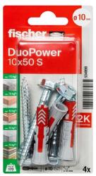 Fischer Műanyag tipli DuoPower 10x50 + állványcsavar 7, 0 x 69 fischer (4db) (534999)
