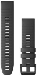 Garmin Óraszíj Garmin 22 mm palaszürke szilikon, fekete csat (QuickFit) fenix 6 solar Okosórához (010-12863-22)