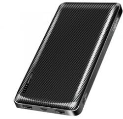 LogiLink Loiglink Power bank 10000 mAh, 2x USB-A, USB-C, gyorstöltéssel, fekete (PA0316)