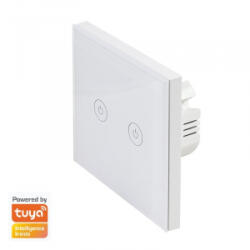 LogiLink Wi-Fi intelligens kettős fali kapcsoló, Tuya kompatibilis (SH0125) (SH0125)