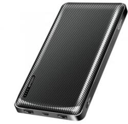 LogiLink Loiglink Power bank 10.000 mAh, 2x USB-A, USB-C, micro-USB, fekete (TM045)