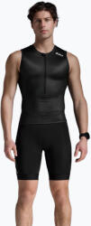 2XU Férfi kerékpáros tank top 2XU Core Tri Tank fekete/fehér