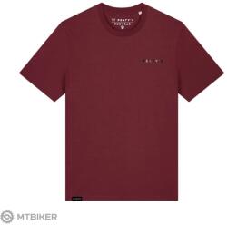 Peaty's Peatys PUBWEAR STACKED BORGUNDY RÖVID UJJÚ TEE (PPW-25-TEE-STK-BRG) (L)