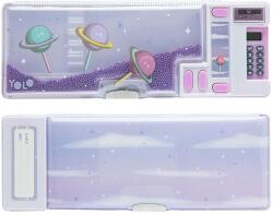 YOLO Penar școlar retro YOLO Galactic - Lollipop, Cu calculator (121278-165-2) Penar