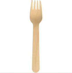  Furculiță, lemn, 16, 5 cm, 100 bucăți (5396) Tacam