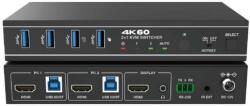 EVOCONNECT Switch KVM EvoConnect KSWB21H, 3 x HDMI, Black (HDCVT-HDC-KSWB21H)