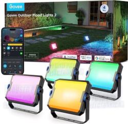 Govee kültéri FLood Lights RGBICWW 4 db-os APP + Wifi + Bluetooth vezérléssel