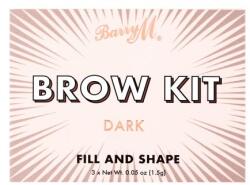 Barry M Brow Kit szemöldökformázó szett és paletta 4.5 g árnyék Dark