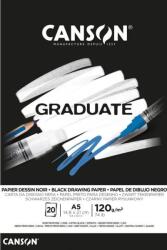 Canson Pad Graduate Papier Dessin Noir Vázlatfüzet A5 120 g Noir (C400110385)