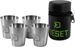 Delphin Stainless Steel Cup Set RESET 4in1 - 4 x 30 ml Kemping Evőeszköz készlet (101002394)