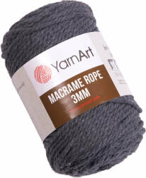 YARNART Macrame Rope 3 mm 3 mm 63 m 758 Anthracite Zsinór (Macrame Rope 3 mm 758)