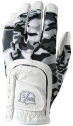 Wilson Staff Fit-All Junior White/Grey Camo Mâna stângă UNI Mănuși (WGJA00913)