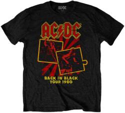 AC/DC Ing Back in Black Tour 1980 Unisex Black S (ACDCTS88MB01)