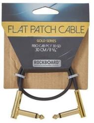 RockBoard Flat Patch Cable Gold 30 cm Oblic - Oblic Cablu patch (<![CDATA[RBO CAB PC F 30 GD]]>)
