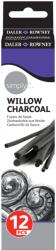 Daler Rowney Willow charcoals Természetes szén készlet 2 - 10 mm 12 db (157700012)