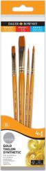 Daler-Rowney Simply Acrylic Brush Gold Taklon Synthetic Ecsetkészlet 4 db (216920402)
