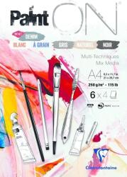 Clairefontaine Paint'On 115Lb N°6 Assorted Pad Vázlatfüzet 24 A4 250 g (975410C)