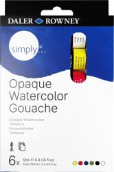 Daler-Rowney Simply Opaque Akvarell festékek halmaza 6 x 12 ml (126600006)