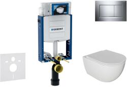 Geberit Kombifix - Falra szerelhető szett, Oudee WC és softclose ülőkével, Sigma30 gomb, króm SANI15CA1115 (SANI15CA1115)