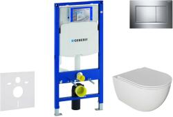 Geberit Duofix - Falra szerelhető szett, Oudee WC és softclose ülőkével, Sigma30 gomb, króm SANI11CA1121 (SANI11CA1121)