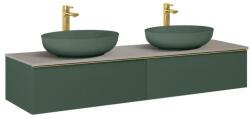 AREZZO design design MONTEREY 160 cm-es alsószekrény 2 fiókkal matt zöld színben AR-169475 (AR-169475)