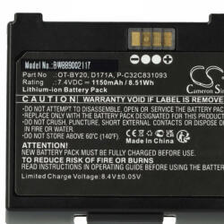 utángyártott Printer Epson OT-BY20, D171A, 2165069, P-C32C831093 - 1150 mAh 7.4 V Li-Ion - Utángyártott akki