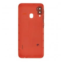 Samsung A202 Galaxy A20e akkufedél (hátlap) kamera lencsével korall, piros, gyári