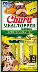 Inaba Foods Dog Churu Meal Topper nedves kutyaeledel - csirke, sütőtök 4 x 14 g - webshop