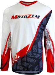 MotoZem Tricou motocross Motozem alb-negru-rosu (MTZDRESWHREDBL)