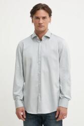HUGO BOSS pamut ing férfi, olasz galléros, zöld, slim - zöld 40