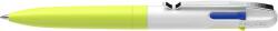 Schneider Golyóstoll, 0, 5 mm, nyomógombos, négyszínű, SCHNEIDER "Take 4 Neon", sárga-fehér (TSCT4SF) - tonerprint