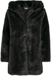 Urban Classics Női Teddy Fleece kapucnis kabát L fekete