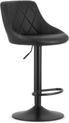  Scaun de bar negru KAST din piele ecologica cu picior negru