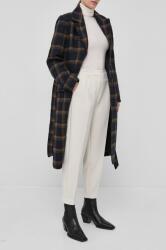 Bruuns Bazaar nadrág CindySus Dagny pants női, bézs, magas derekú testhezálló, BBW2393 - bézs 42
