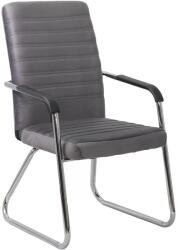 Chairs ON Scaune vizitatori din catifea și cadru cromat OFF 833V Gri