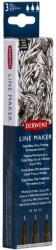 Derwent Line Marker fekete 3db 0, 1/ 0, 3/0, 5 mm tűfilc készlet (2305560) - tintasziget
