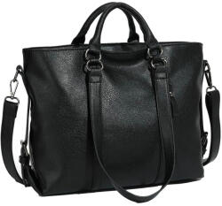 Dollcini Női Kézitáska - Prémium Műbőr, Cipzáras, Praktikus Válltáska - Fekete (436211)