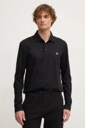 HUGO BOSS pamut hosszúujjú fekete, melange, 50523917 - fekete M