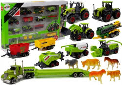 LeanToys Set de vehicule agricole cu figuri de animale