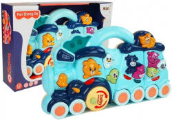 Lean Toys Tren interactiv pentru copii albastru