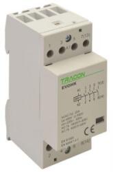 TRACON Installációs kontaktor 230V, 50Hz, 2 Mod, 4×NO, AC1/AC7a, 25A, (EVOHK4-25) - celon