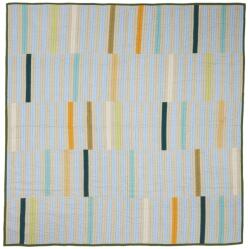 Hübsch Kék-zöld pamut ágytakaró Hübsch Twist 260 x 260 cm (701602)