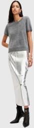 AllSaints bőr szoknya RENAI PENCIL SKIRT ezüst, midi, egyenes, W070RB - ezüst 34