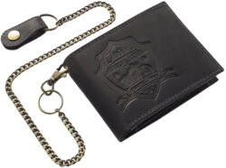 GreenDeed MPA1021 fekete bőr férfi páncélos motoros pénztárca