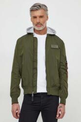 Alpha Industries rövid kabát MA-1 TT Hood férfi, zöld, átmeneti, 196108 - zöld S